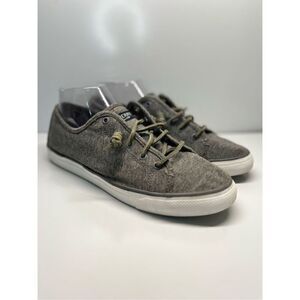Sperry Top Sider Women's Size 9M Gray Canvas Leather Lace Shoes STS97660 (L14)